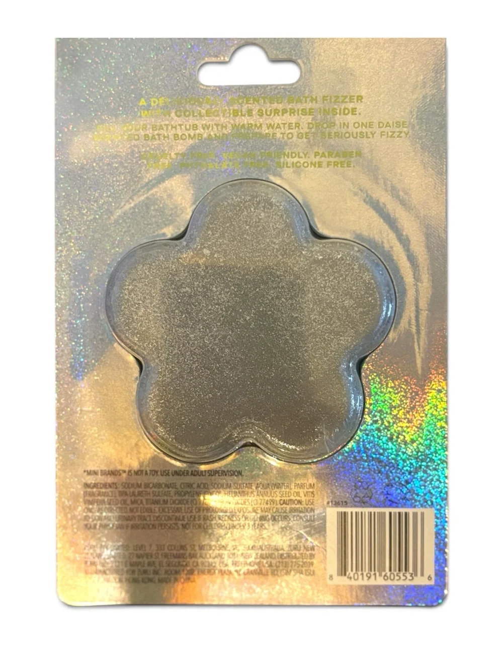 DAISE Disco Bath Bomb Black Orchid Scent Flower Shape with Surprise Mini Brand